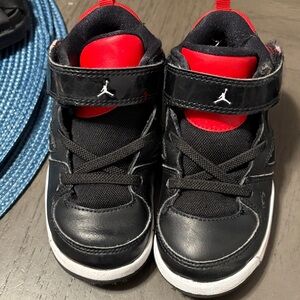 Jordan Kids Black and Red Sneakers